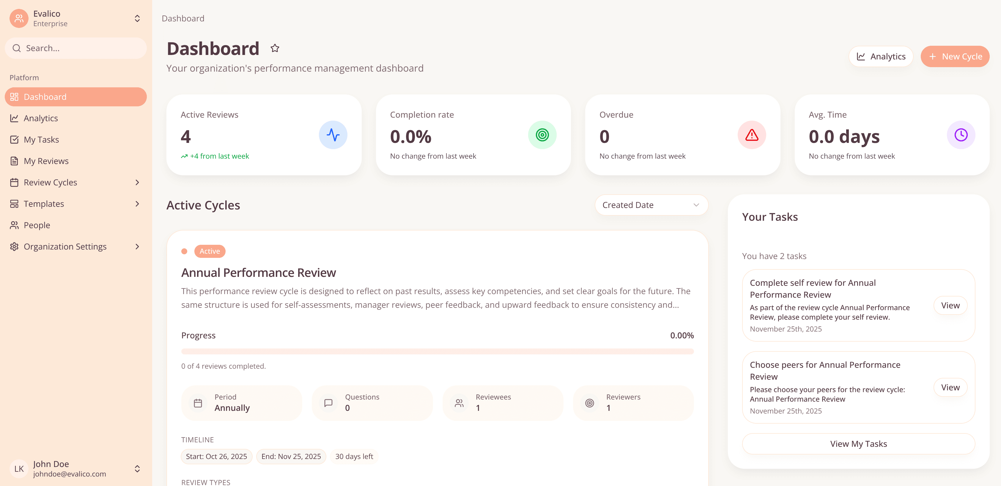 Evalico Features Interface